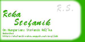 reka stefanik business card